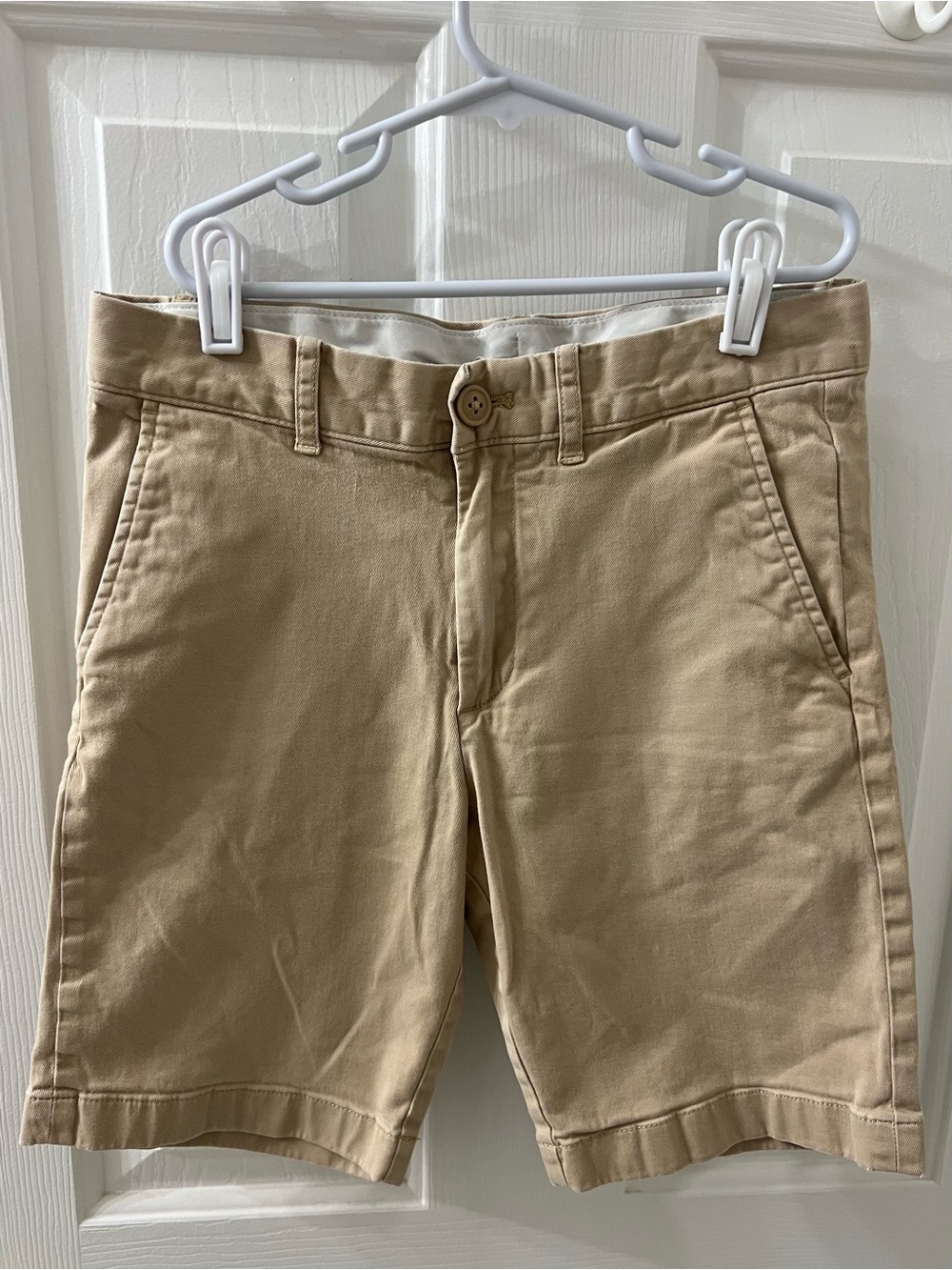 Crewcuts By J.Crew Boys Beige Cotton Chino Shorts Adjustable Waist Sz 12